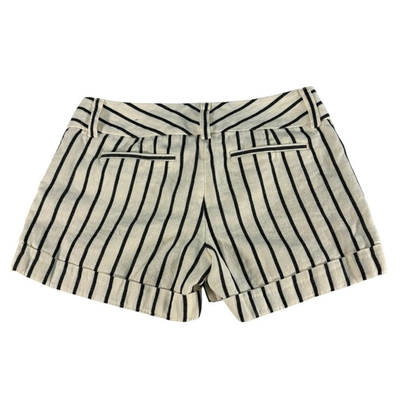 Express Linen Blend Striped Midi Low Rise Shorts Women’s 6 Coastal Grandma - Picture 11 of 11